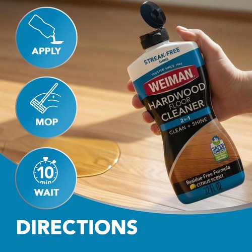 Weiman Hardwood Floor Cleaner - 128 Ounce Refill - Finished Engineered Hardwood Floors
