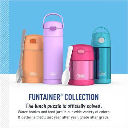 THERMOS FUNTAINER 12 Ounce Stainless Steel Water Bottle - Vacuum Insulated | Minnie Mouse Design