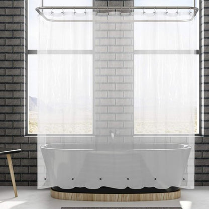 Barossa Design Extra Wide Shower Curtain Liner 108" x 72" with 8 Magnets - Waterproof PEVA Around Shower Liner for Bathroom, PVC Free, Metal Grommets - Clear, 108X72