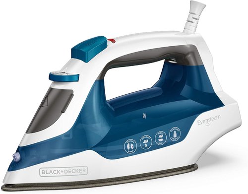 BLACK+DECKER Easy Steam Compact Iron - Dual Position Cord & TrueGlide Non-Stick Soleplate | Vertical Steam