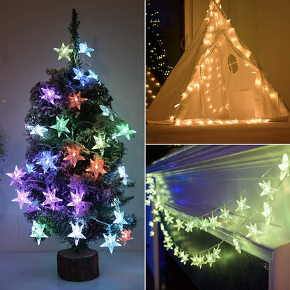 Minetom Star String Lights - 33 ft Color Changing Lights with Remote & Timer for Bedroom, Patio, Party