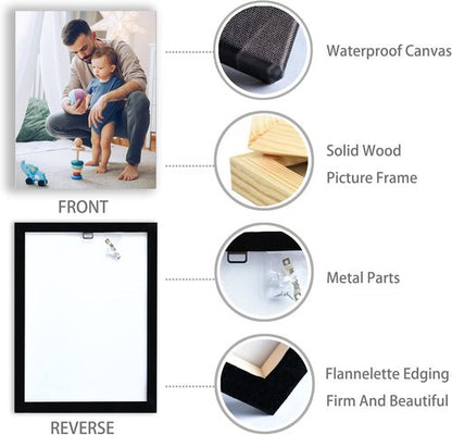 Lmfphog Custom Canvas Prints - Personalized 8x10 Inch Wall Art for Family, Pets, or Loved Ones