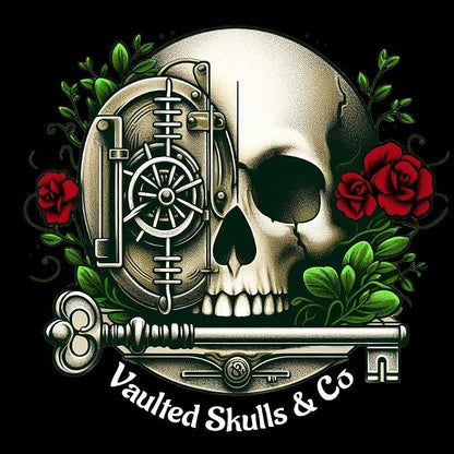 Vaulted Skulls & Co 8-Inch Silent Wall Clock – White & Multicolor, Battery-Operated Quartz