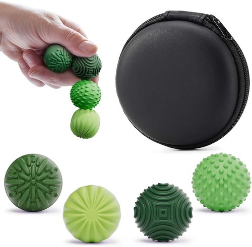 Luckdoor Silicone Magnetic Balls - Fidget Toys for Stress Relief | 4PCS Sensory Gadgets for ADHD & Anxiety