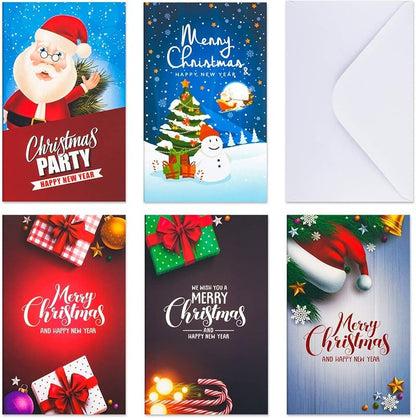 Christmas Gift Card Holders with Envelopes — 30 Pack, Festive Designs