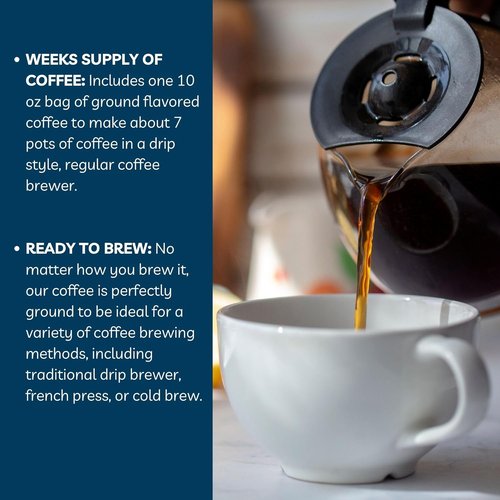 Door County Coffee Sinful Delight - Medium Roast Ground Coffee, 10 oz Bag for Rich Flavor