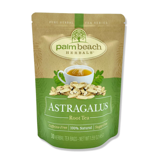 Astragalus Root Tea - Pure Herbal Tea Series by Palm Beach Herbal Tea Company (30 Tea Bags) 100% Natural