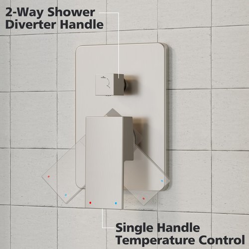 Gabrylly Shower System Brushed Nickel, Rain Shower head with handheld Shower Spray Combo, Rainfall Shower Faucet Set Complete, High Pressure 10" Stainless Steel Shower Valve Set