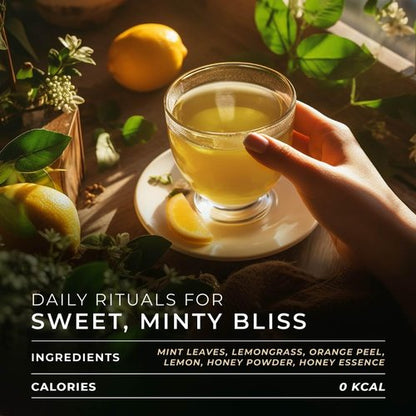 Gya Tea Co Honey Citrus Mint Herbal Tea Pod (16 Count)- Decaf Wellness Tea for Body Comfort & Relaxing