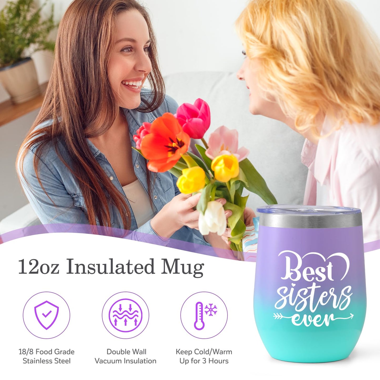 Sister Birthday Gifts Unique-Gifts for Sister-Sister Gifts for Women-Sisters Gifts from Sister-Sister in Law Gift-Get Well Gifts-Thank You Holiday Relaxing Inspirational Gift Basket with Blanket