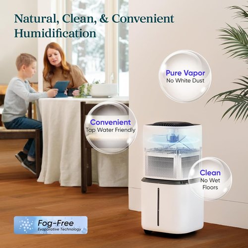 LEVOIT 6000S Smart Evaporative Humidifier - 23L Capacity, 72-Hour Run Time, Premium Filter, Sleep Mode