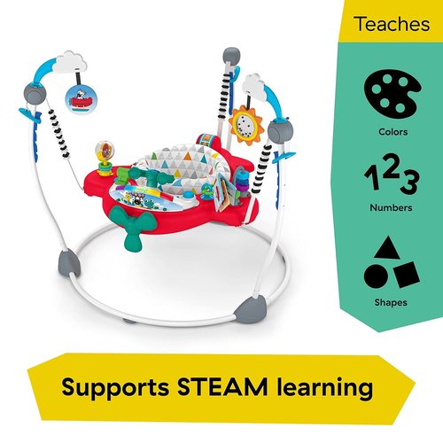 Baby Einstein 2-in-1 Interactive Jumper - Ocean Explorers Airplane Adventure | Lights & Activities for Ages 6+ Months, Max Weight 25 lbs.
