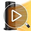 1500W Electric Space Heater with Remote Control, Fast Heating Oscillating Ceramic Heater