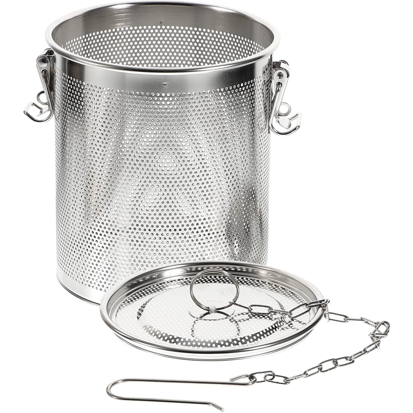 Yardwe Stainless Steel Tea Ball Strainer, Tea infuser with Extended Chain Hook, Fine Mesh Cooking Infuser for Loose Leaf Tea Seasonings (5.5 x 5.9 Inch)