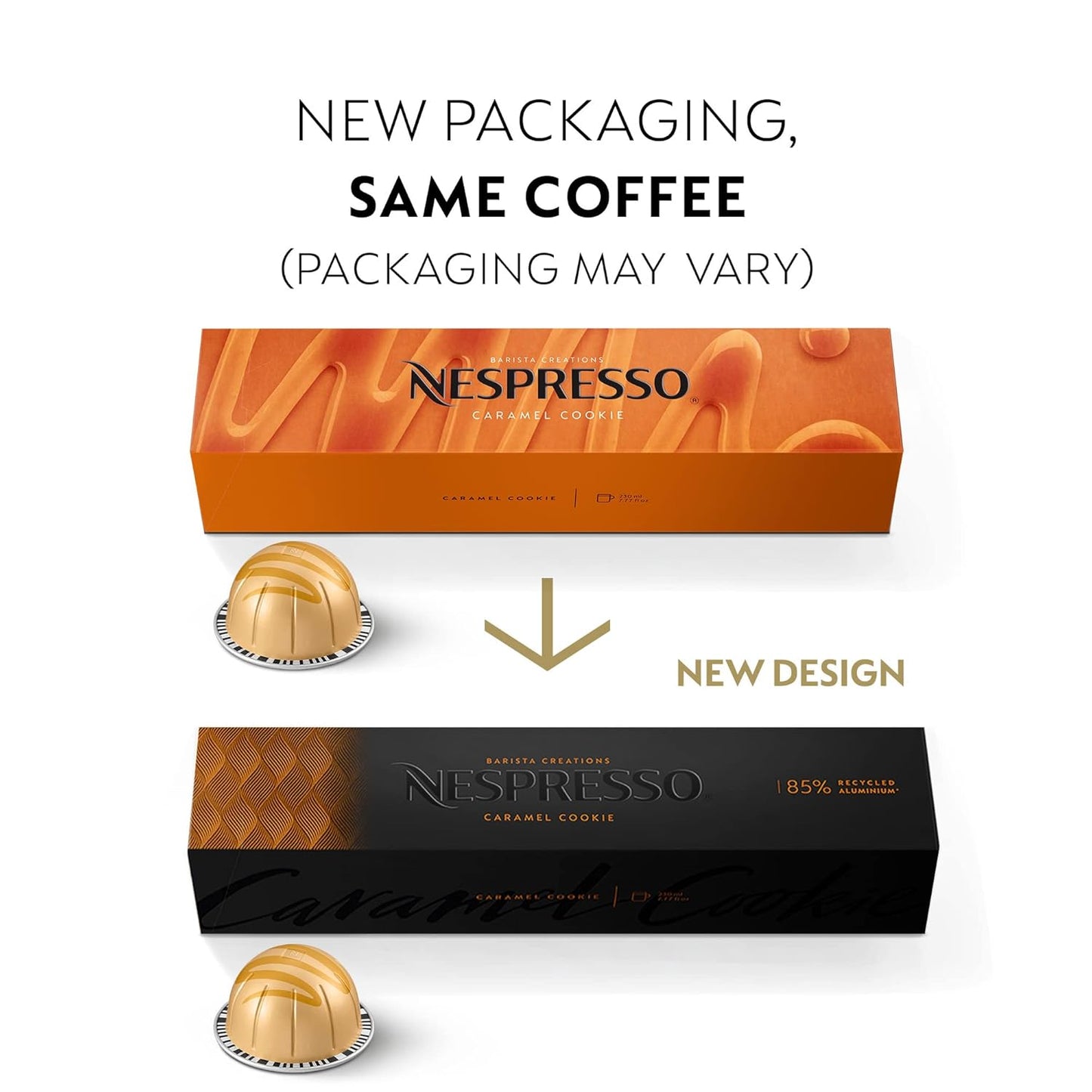 Nespresso Caramel Cookie VertuoLine Coffee Capsules - Mild Roast, 40-Count Pods