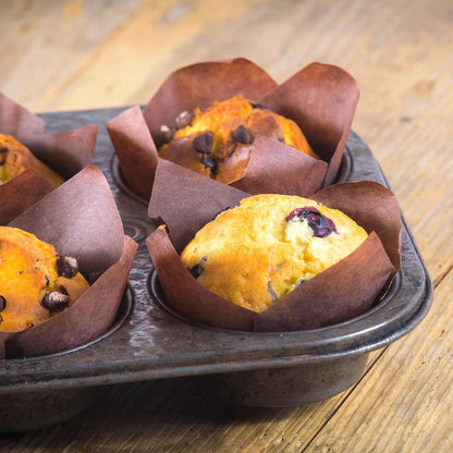 Tulip Cupcake Liners - 150 Pcs Greaseproof Parchment Baking Cups for Weddings & Parties