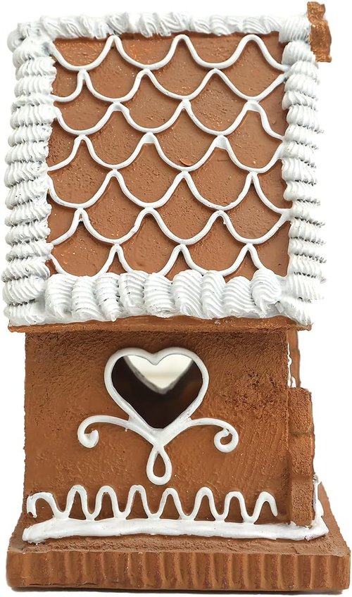Lighted Gingerbread House by [Brand Name] - Festive Christmas Decor | 8.5 Inch Gingerbread Village