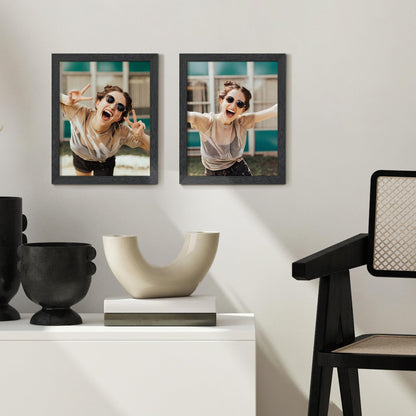 upsimples 8x10 Picture Frame, Wall Gallery Photo Frames with Engineered Wood, Black 1 Pack
