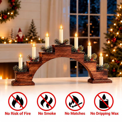 10 Pcs Clip-On Christmas Tree Candles with Remote & Timer - Diamond Flicker LED