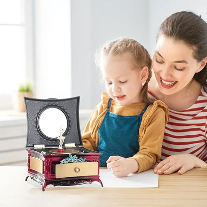 Ballerina Jewelry Box Music Box Organizer - Rotating Gift Box Decor
