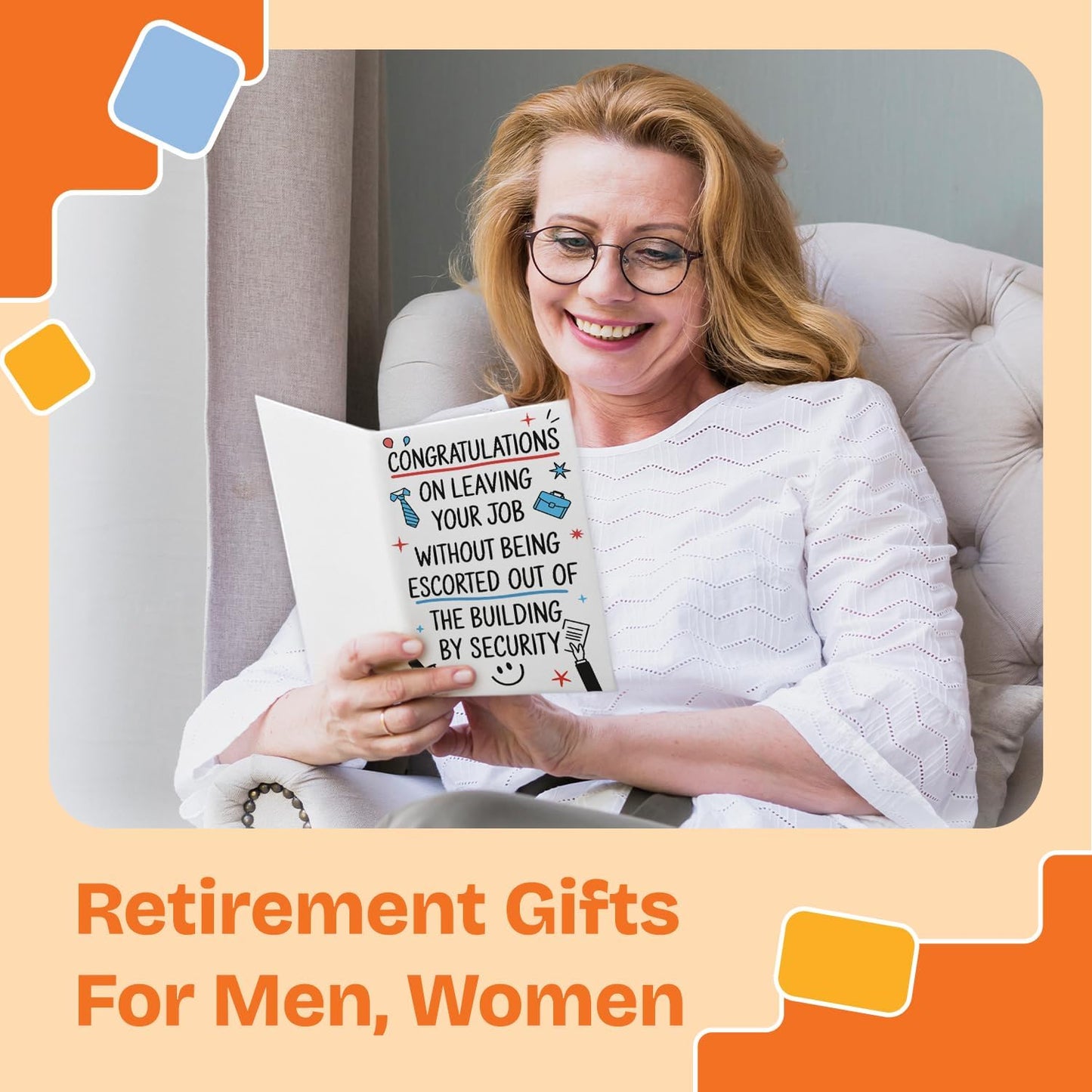NewEleven Funny Retirement Gifts For Men, Women - Going Away Gift, Coworker Leaving Gifts For Women, Farewell Gift For Coworkers, Boss, Colleague - Greeting Card