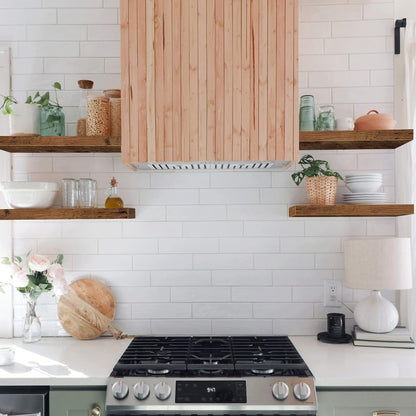 QEEIG Floating Bathroom Shelves - Rustic Brown Wall Mounted Shelf Set of 2 | 15.7" x 6.7" for Home Decor