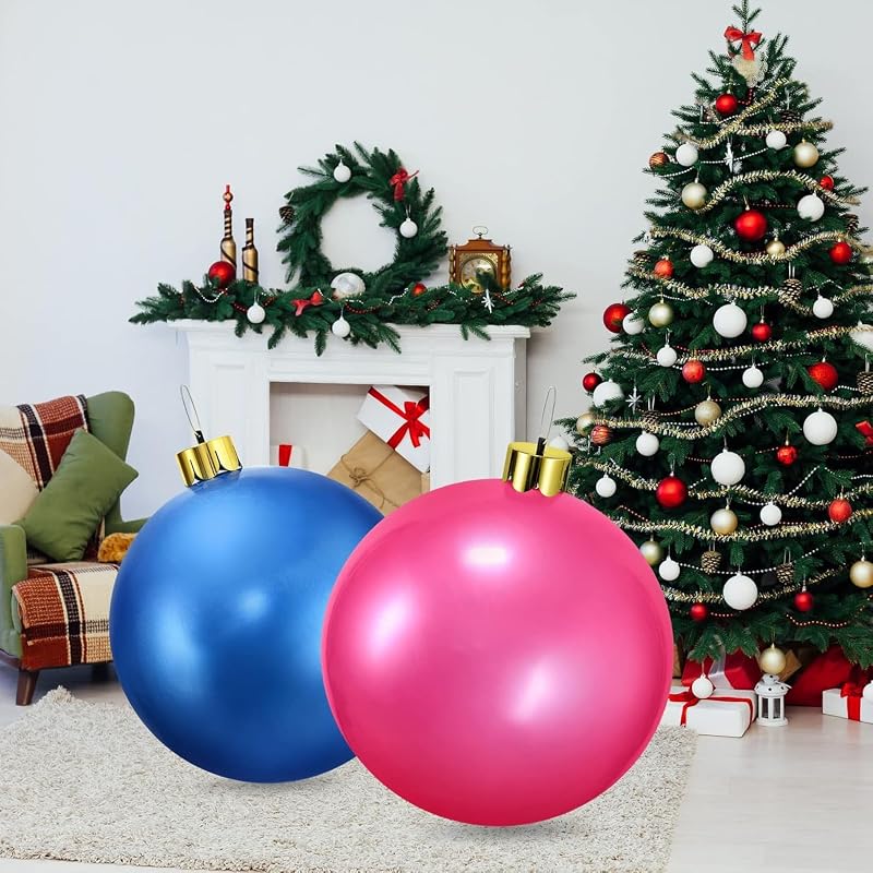 White 18" Inflatable Ornament - Oversized Christmas Yard Decoration