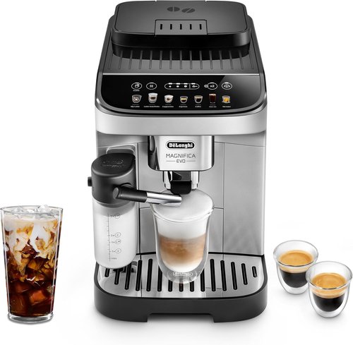 De'Longhi Magnifica Evo Automatic Espresso Machine - Built-In Grinder & Auto Milk Frother | Silver ECAM29084SB