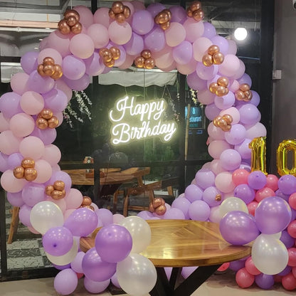 Metallic Pink & Purple Balloons - 12 Inch Confetti Balloons for Girls' Birthday & Baby Shower Decor