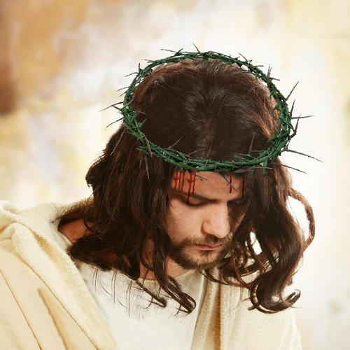 Crown of Thorns Set - 8 Pcs Religious Props for Good Friday Decor | Includes Thorn Crown, Nails & Whip