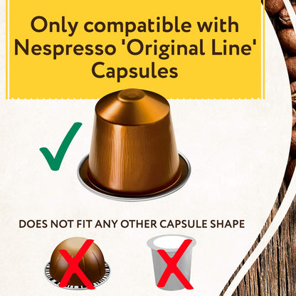 IMPRESA Stainless Steel Capsule Holder For Nespresso Pods, Vertically or Horizontally Mounted on Walls /Under Cabinets, 16"L x 8.6"W (41cm x 22 cm) Original Line Nespresso compatible Storage Holds 44