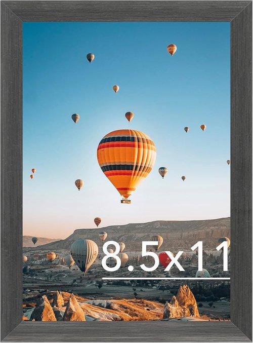JCJMY 8.5x11 Inch Picture Frame - Silver Gray for Certificates & Photos | Horizontal & Vertical Display