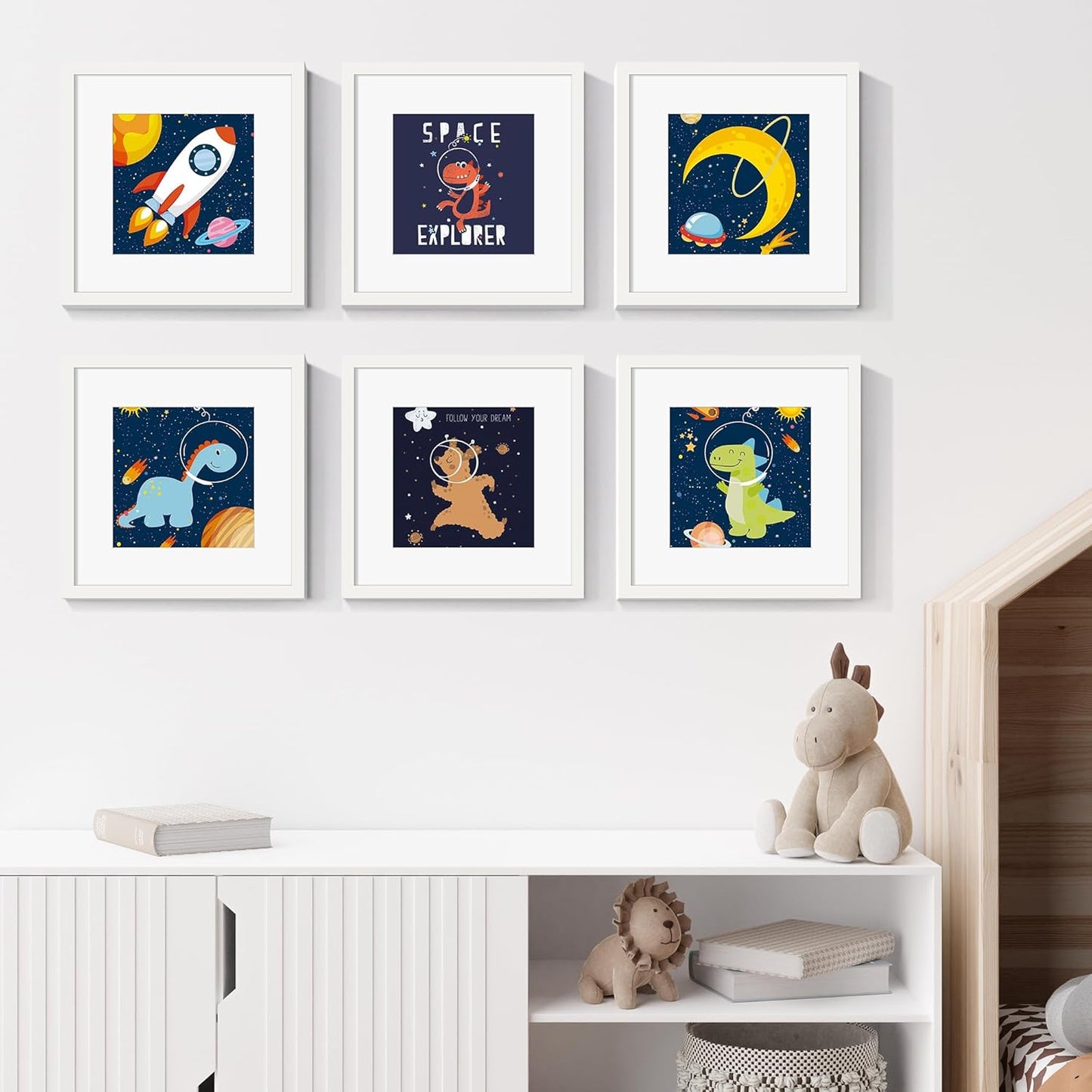 Upsimples 12x12 Picture Frame - Display 8x8 Photos with Mat or 12x12 Without | White, 1 Pack