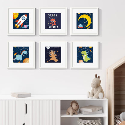 Upsimples 12x12 Picture Frame - Display 8x8 Photos with Mat or 12x12 Without | White, 1 Pack