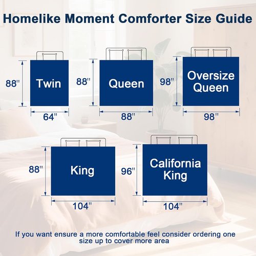 Homelike Moment King Size Comforter - Lightweight Beige Down Alternative Duvet Insert for All-Season Comfort