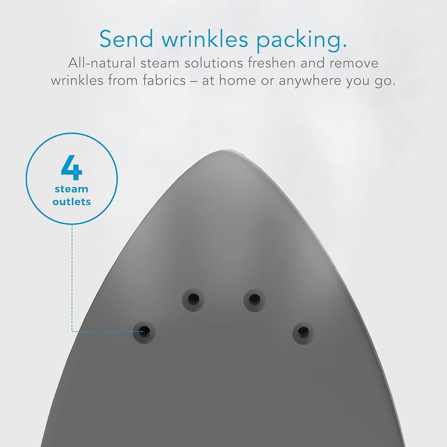 Steamfast Mini Steam Iron - Non-Stick Sole Plate, Portable Design, 45-Second Heat Up, White