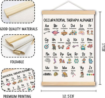 DNEULYR Occupational Therapy ABC Wall Art Poster - Educational Decor for Kids & Therapy Offices | 12x16 Inches