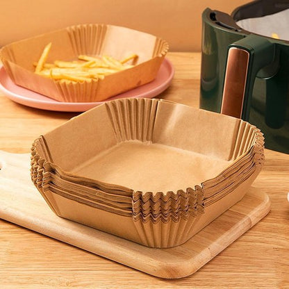 Air Fryer Liners 200 Pcs - 8.7" Square Non-Stick Parchment Paper for Baking & Roasting