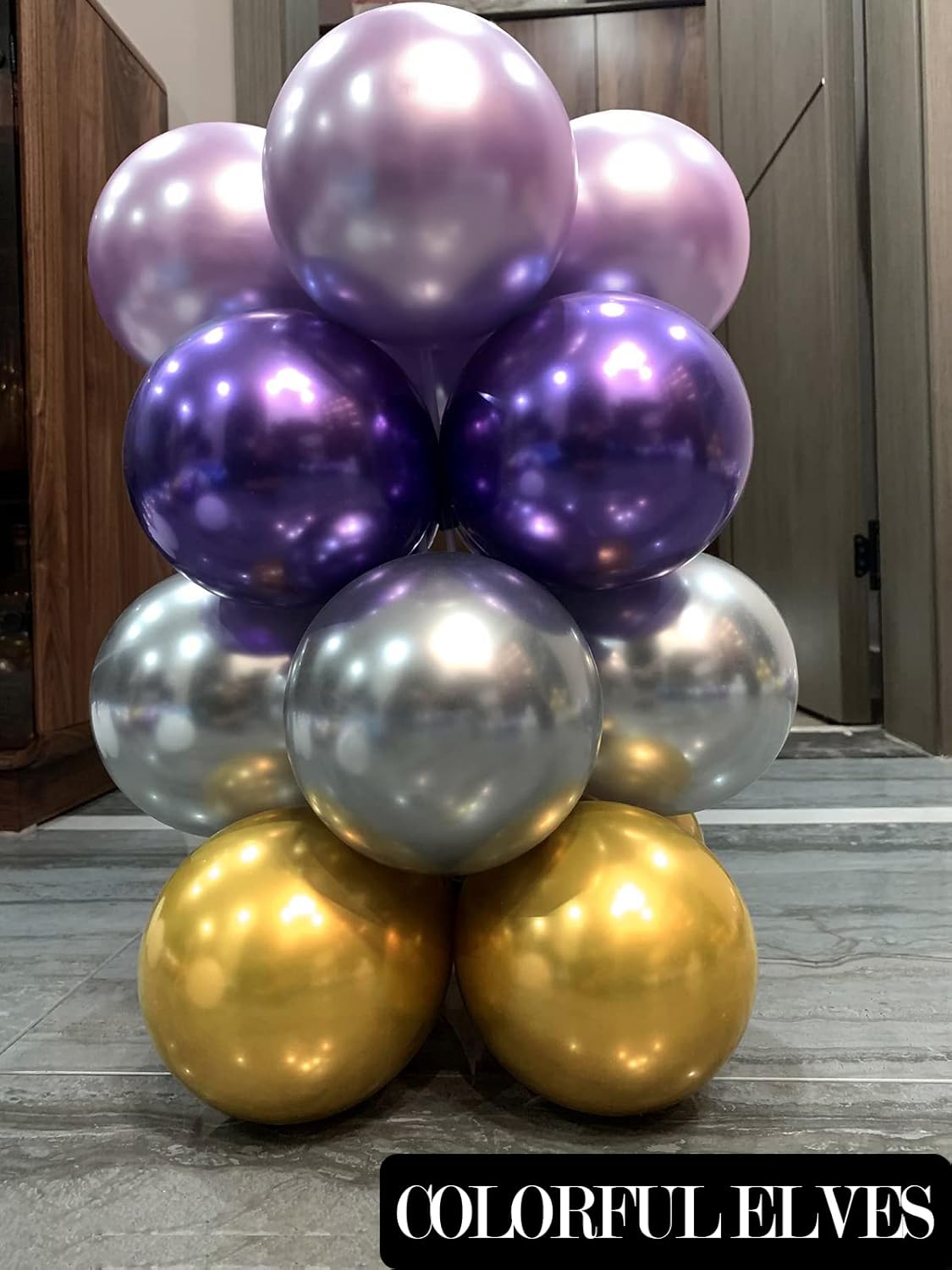 Skiennix 5-Inch Metallic Silver Balloons - 100 Pack Mini Chrome Helium Party Decorations
