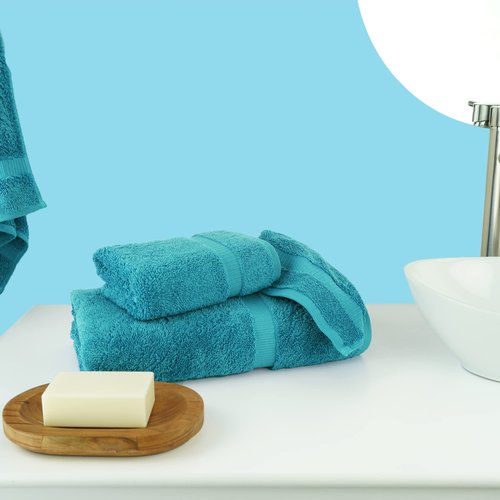 Chakir Turkish Linens | Hotel & Spa Quality 100% Cotton Premium Turkish Towels | Soft & Absorbent (3 Piece Towel Sets, Aqua)
