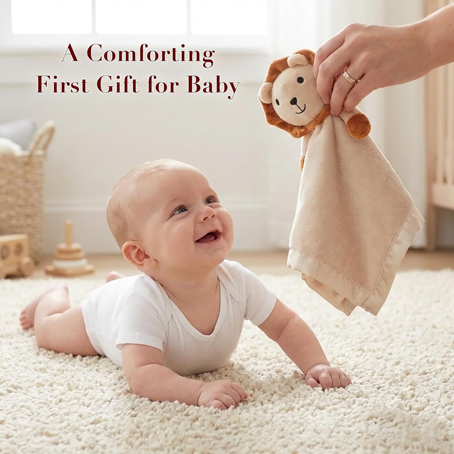 Pro Goleem Lion Security Blanket - Soft Unisex Lovey Snuggle Toy for Newborns | 16 Inch