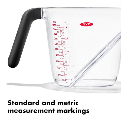 OXO Good Grips 4-Cup Measuring Cup - Angled Design for Easy Pouring and Accurate Measurements