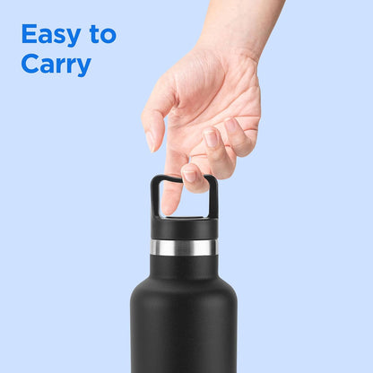 Milton 24 oz Stainless Steel Insulated Water Bottle - Leakproof, Double-Walled Flask for Hot & Cold Beverages | Travel-Friendly, Dishwasher Safe