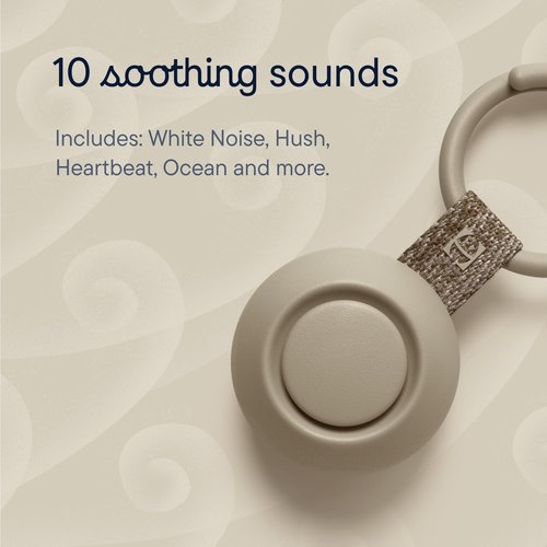 Hatch Go | Portable Sound Machine for Babies and Kids | Sleep Soother | 10 Soothing Sounds | White Noise | Shush | Travel | Registry Gift | Baby Shower | Clips on Stroller | Greige