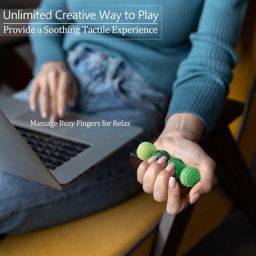 Luckdoor Silicone Magnetic Balls - Fidget Toys for Stress Relief | 4PCS Sensory Gadgets for ADHD & Anxiety