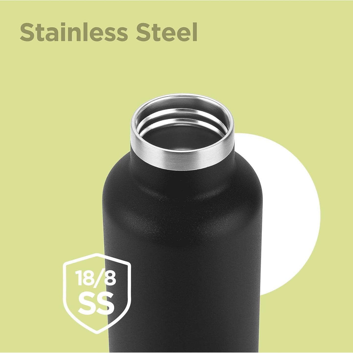 Milton 24 oz Stainless Steel Insulated Water Bottle - Leakproof, Double-Walled Flask for Hot & Cold Beverages | Travel-Friendly, Dishwasher Safe