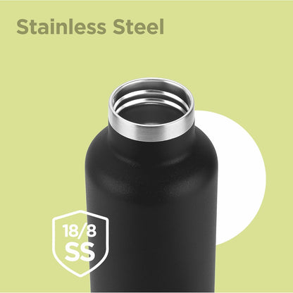 Milton 24 oz Stainless Steel Insulated Water Bottle - Leakproof, Double-Walled Flask for Hot & Cold Beverages | Travel-Friendly, Dishwasher Safe