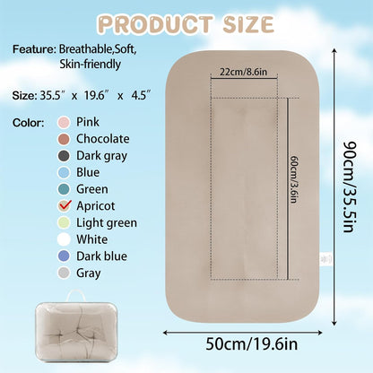 Baby Lounger - Bionic Design for Newborns | Soft Organic Cotton, Breathable for Infants 0-18 Months (Cream Grey)