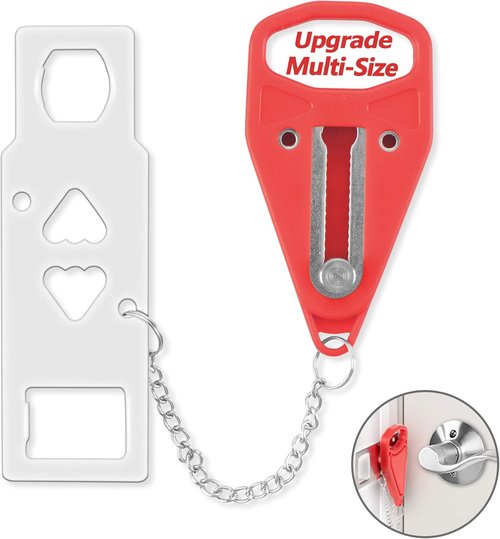 AceMining Portable Door Lock - Enhance Home Security & Privacy | Ideal for Travel, Hotels, Apartments