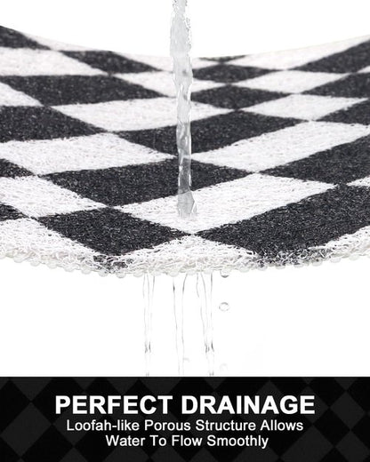 Shower Mat Non Slip - Quick Drying Anti Slip Shower Mats for Inside Shower, Soft PVC Loofah Foot Scrubber Mat, Extra Large Bath Mat for Shower, Tub, Bathroom, Floor, Kitchen, Home, Pool, Hotel